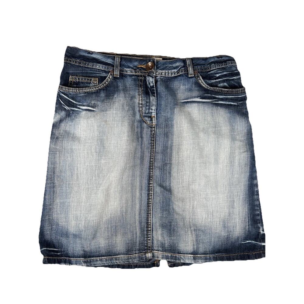 L.O.G.G. Womens Sz 10 Five pocket distressed Denim mini Skirt